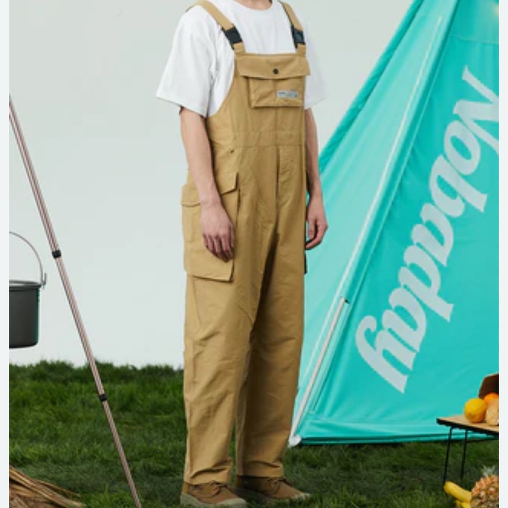 Nobaday Unisex Beige Overalls with Pockets Size XL